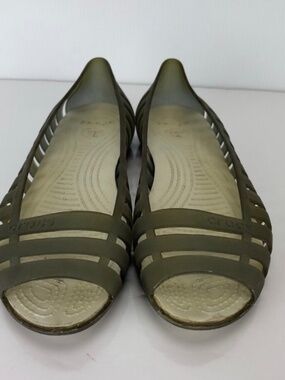 CROCS Adrina II Opened Toe Slip On Jelly Ballet Flats